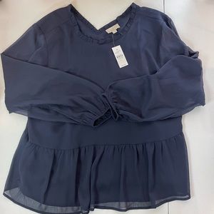 Loft navy top, size xl, still has tags